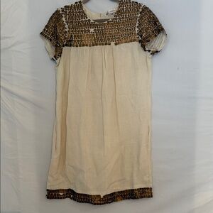 Vintage Cream and Brown Dress